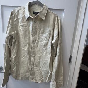 rag & bone Men's Casual Button Down Shirt in Beige size M